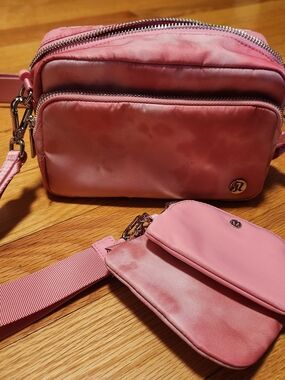 lululemon athletica Pink Crossbody Camera Bag with Coin Pouch Wristlet